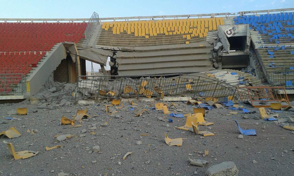 Al-Thawra sports stadium in Sanaa was hit lastnight by Saudi jets with 5+ sorties. Yemen  