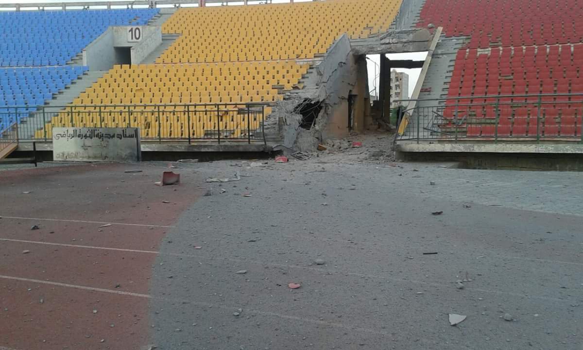 Al-Thawra sports stadium in Sanaa was hit lastnight by Saudi jets with 5+ sorties. Yemen  