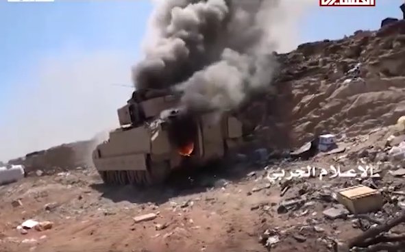 SaudiaArabia M2 Bradley IFV destroyed by Houthis.  