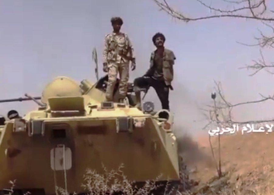 Sudanese army Knocked-out SHAREEF-2 IFV locally produced version of Russian BTR-82 in Ma'rib Yemen 