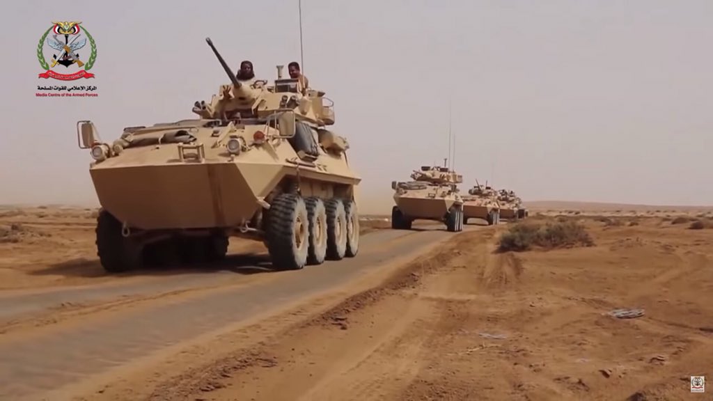 Saudi army LAV-25, M-60 and Streit Group vehicles in Hiran district, Hajjah.   