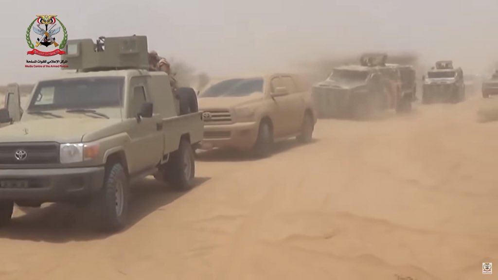 Saudi army LAV-25, M-60 and Streit Group vehicles in Hiran district, Hajjah.   