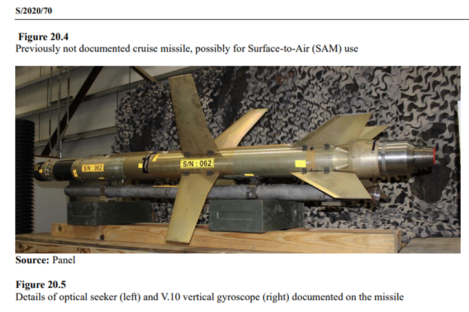 New UN Panel of Experts on Yemen reveals assembled version of previously undocumented 'cruise missile' seized by US on dhow carrying suspected Iran origin missile components in Nov 2019