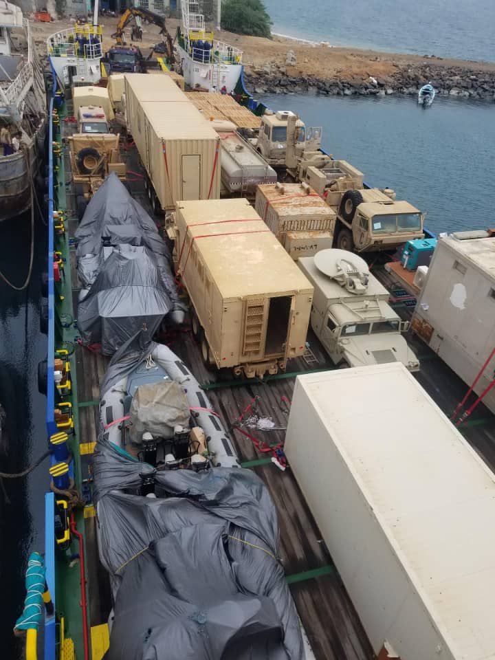 The military media wing of the Ansarallah Movement (var. Houthis) posted photos of the cargo seized from the UAE ship off the coast of Yemen