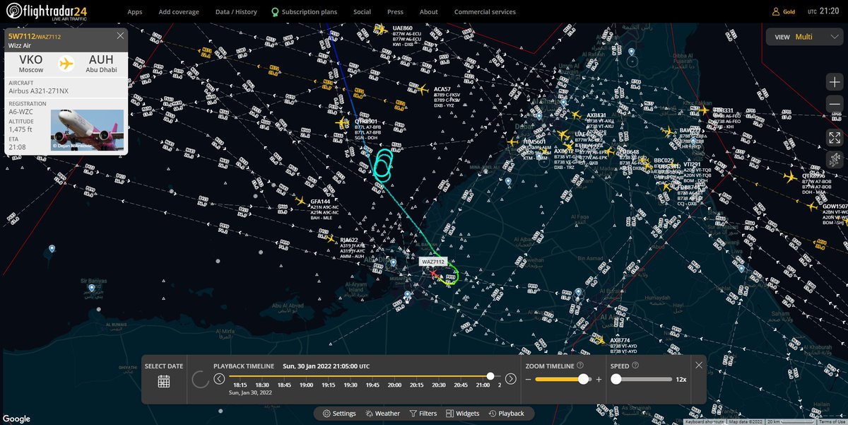 AUH air traffic was on pause for a few minutes