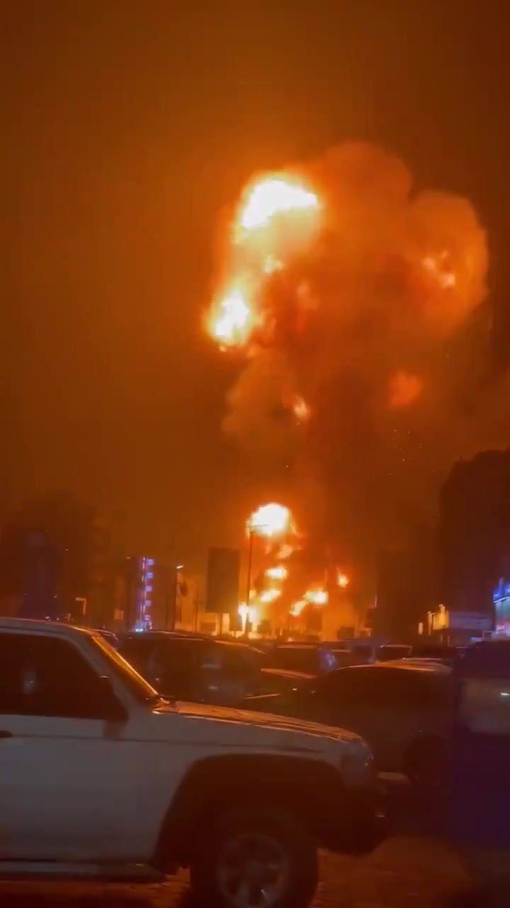 Massive explosion at a gas station in Mansoura, Aden, Yemen