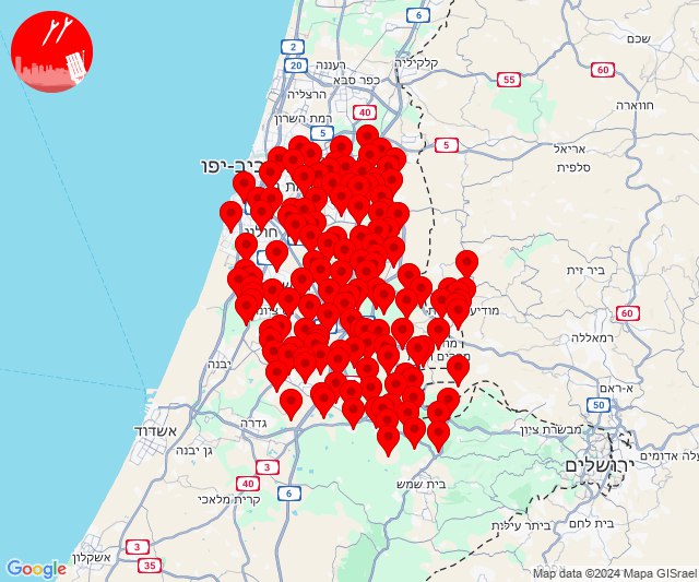 Rocket alerts sirens sounded in Tel Aviv area