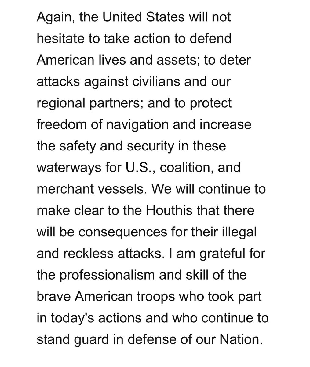 US B-2 bombers strike Houthi targets in Yemen. @SecDef Lloyd Austin says the US hit “underground facilities housing various weapons components” in a “unique demonstration of the United States' ability to target facilities that our adversaries seek to keep out of reach”