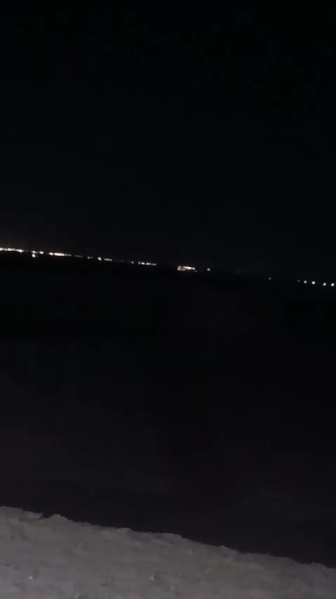 Footage shows the interception of an apparent Houthi drone over southern Israel this evening. The drone was shot down by Israeli Air Force helicopters