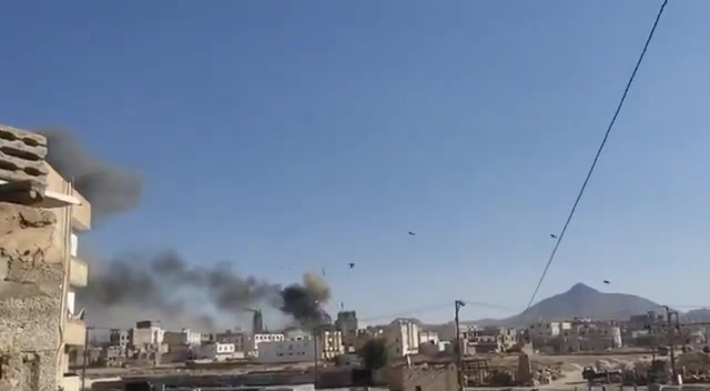 Footage claiming to show Strikes against the Hizyaz Power Station, on the Southern Outskirts of Sana'a in Western Yemen