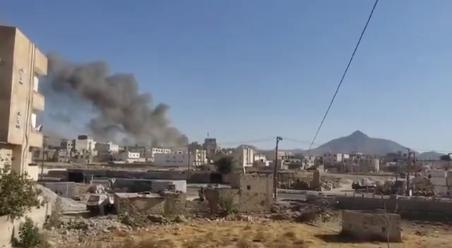 Footage claiming to show Strikes against the Hizyaz Power Station, on the Southern Outskirts of Sana'a in Western Yemen