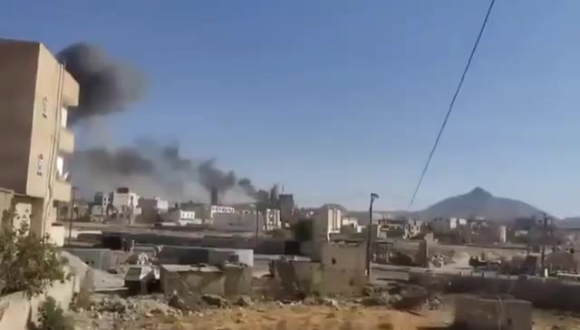 Video of raids targeting Haiz power station in the capital Sanaa Sanaa_now Yemen yemen: Continuous raids targeting sites and camps of the Houthi militias in Sanaa and Hodeidah