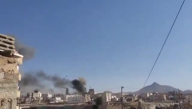 Video of raids targeting Haiz power station in the capital Sanaa Sanaa_now Yemen yemen: Continuous raids targeting sites and camps of the Houthi militias in Sanaa and Hodeidah