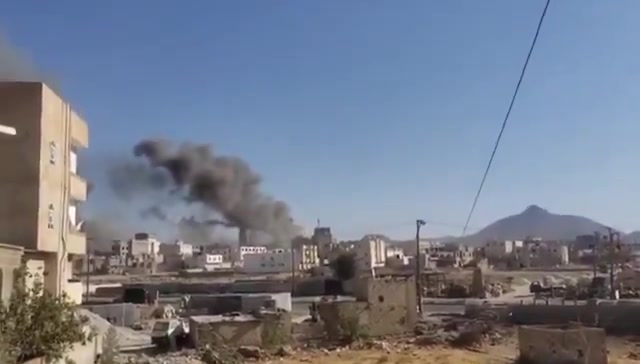 Video of raids targeting Haiz power station in the capital Sanaa Sanaa_now Yemen yemen: Continuous raids targeting sites and camps of the Houthi militias in Sanaa and Hodeidah