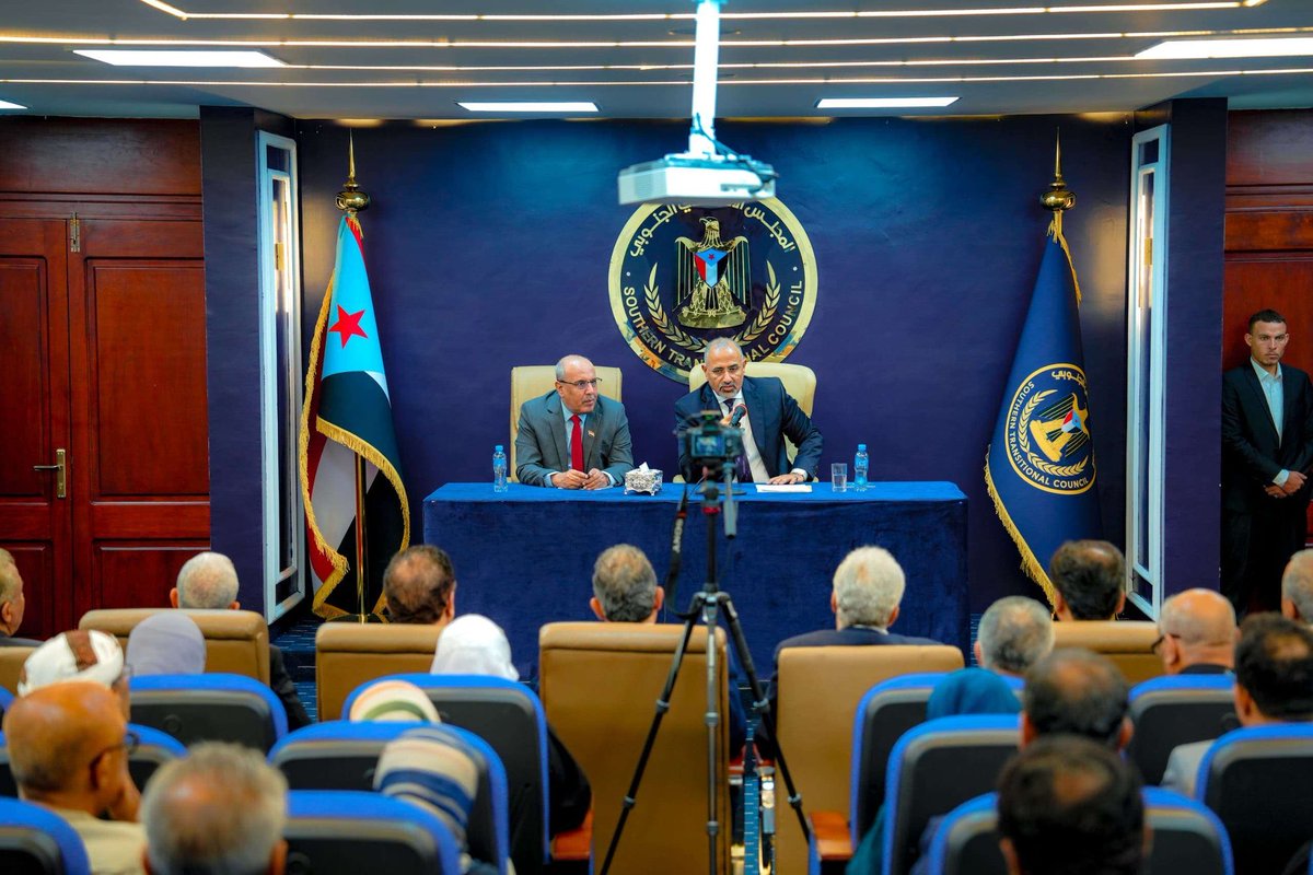 The head of the Southern Transitional Council and member of the Presidential Leadership Council, Aidarous al-Zubaidi, considered the recent protests in Aden to be a legitimate expression of real suffering, stressing the council's commitment to its responsibilities within the framework of its partnership with the internationally recognized government.