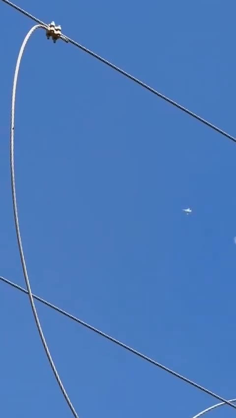 Footage shared on social media reportedly of an IAF fighter jet attacking a drone from Yemen. The drone was shot down