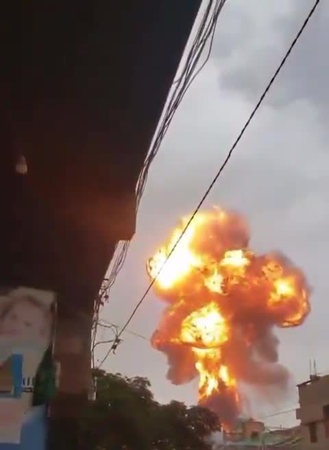Additional footage circulating online purports to show one of the Israeli strikes in Sanaa