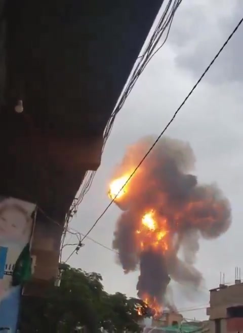 Additional footage circulating online purports to show one of the Israeli strikes in Sanaa