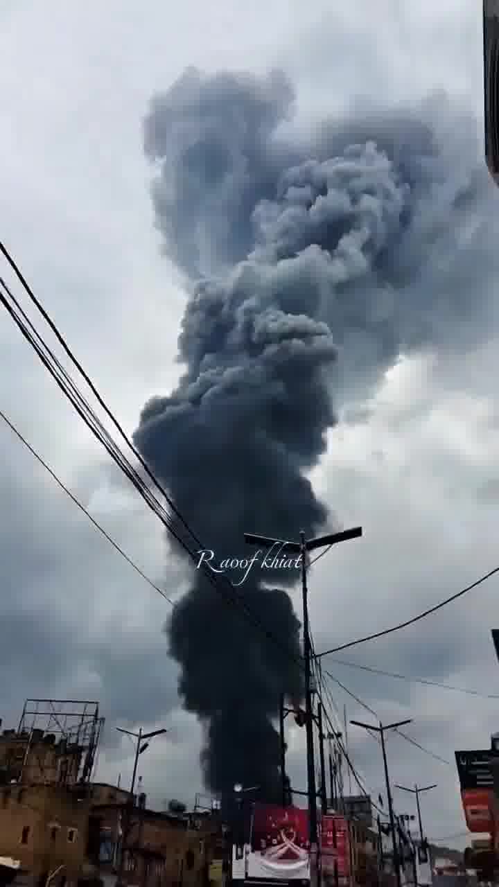 Houthi-held oil company hq in Sana'a has been hit by Israeli airstrikes short while ago