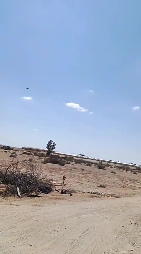 Footage from the moment of the interception: A combat helicopter intercepted one of the drones launched from Yemen