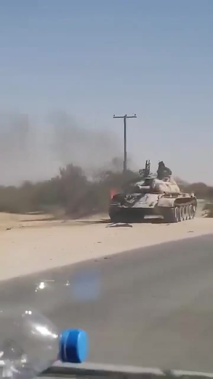 A tank belonging to the Southern Transitional Council (STC) forces is burning after a Saudi airstrike in al-Khash'ah. Reports indicate airstrikes targeting STC positions, including the 37th Armored Brigade camp in al-Khash'ah, and a mass exodus of STC fighters.
