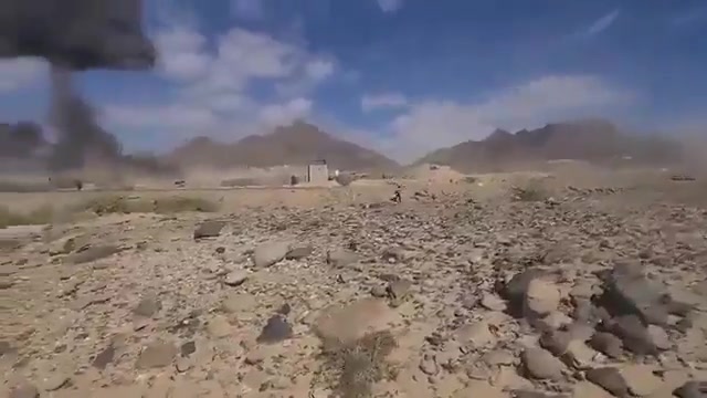 A precise Saudi airstrike targeted military vehicles in the city of Al-Mukalla
