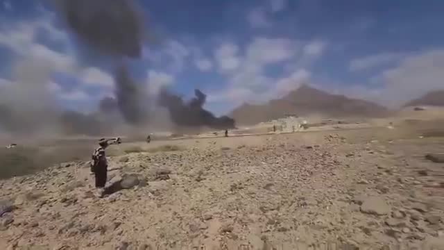 A precise Saudi airstrike targeted military vehicles in the city of Al-Mukalla