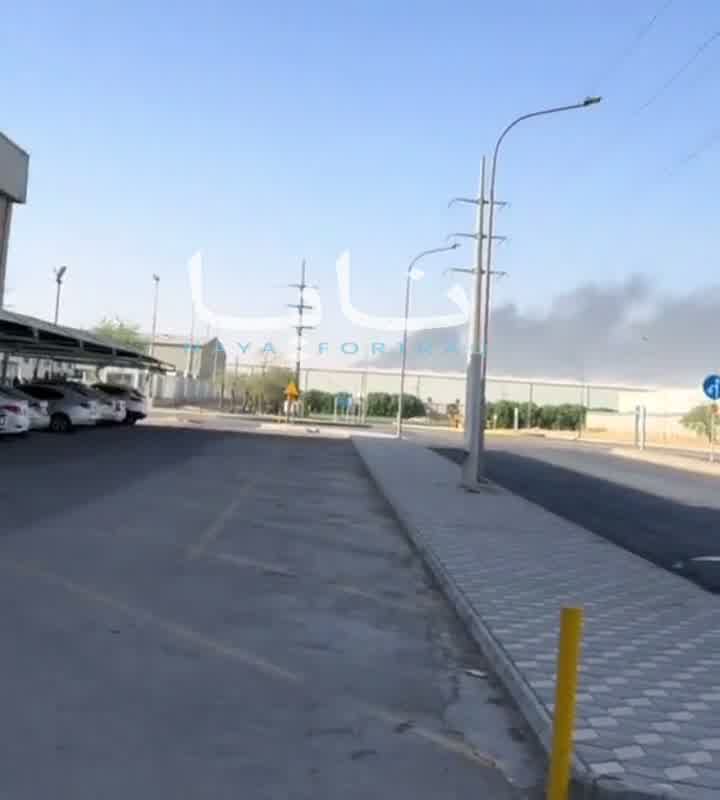 Documentation shows fire at another oil site in the Saudi capital, Riyadh, following heavy rocket fire by Houthi forces this morning.