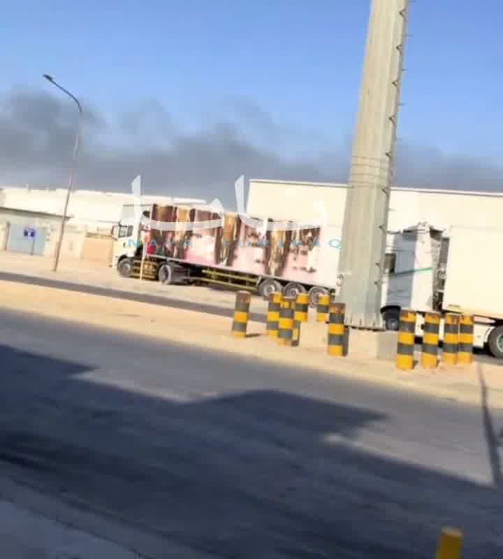 Documentation shows fire at another oil site in the Saudi capital, Riyadh, following heavy rocket fire by Houthi forces this morning.