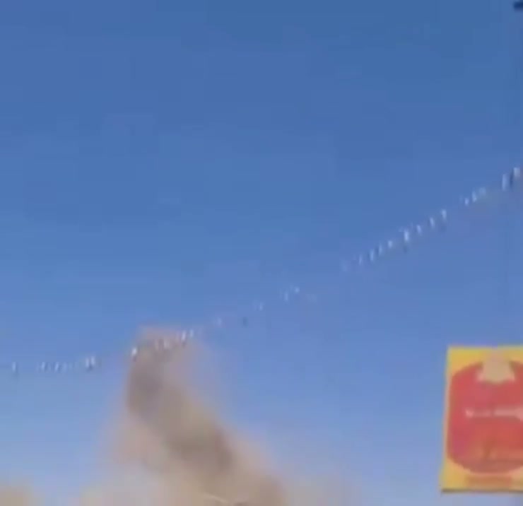 Airstrikes hit Houthi-controlled military base in Yarim area, Ibb Governorate, central Yemen