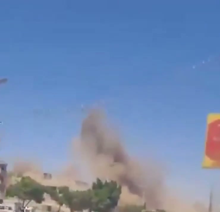 Airstrikes hit Houthi-controlled military base in Yarim area, Ibb Governorate, central Yemen