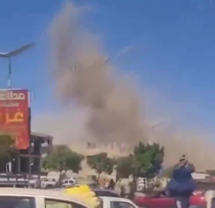 Airstrikes hit Houthi-controlled military base in Yarim area, Ibb Governorate, central Yemen