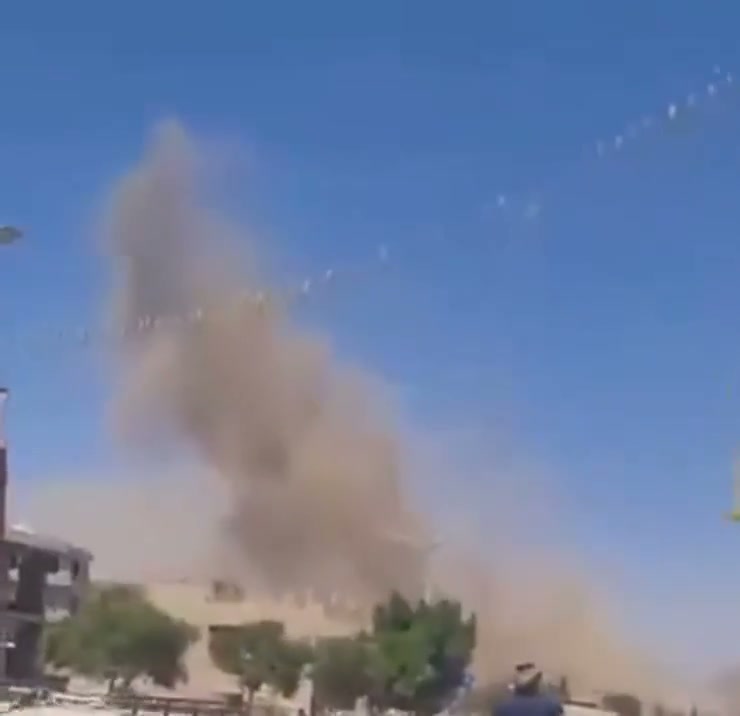 Airstrikes hit Houthi-controlled military base in Yarim area, Ibb Governorate, central Yemen