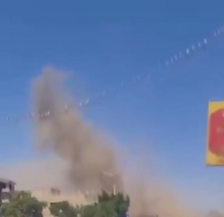 Airstrikes hit Houthi-controlled military base in Yarim area, Ibb Governorate, central Yemen