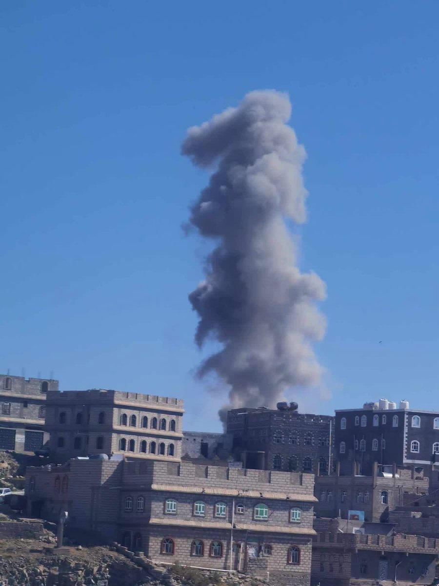 Warplanes are conducting sustained strikes on Houthi military sites in Al-Bayda Governorate and parts of neighbouring Abyan, in the first bombardment of its kind in years